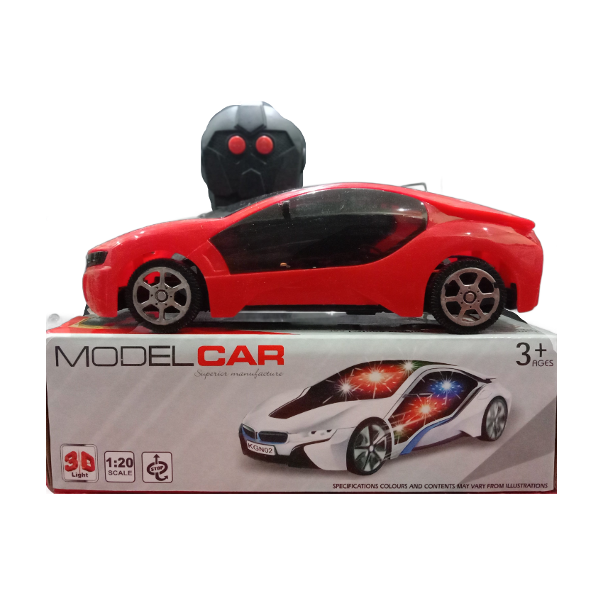 Remote Controlled Fast Modern Model Car 3D Light for Kids 2 Channel