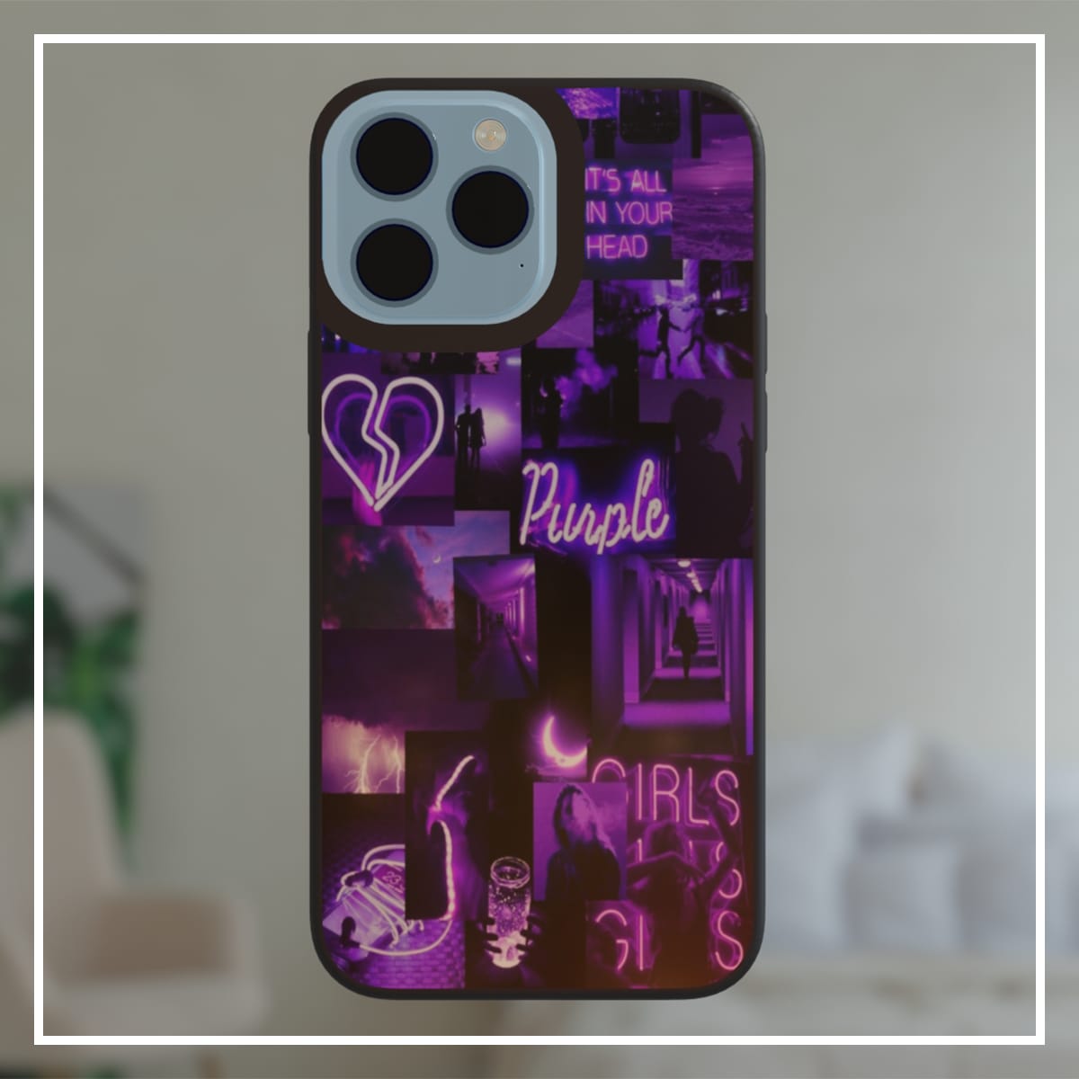 Iphone Cover Purple Aesthetic Design (Aluminium Sheet Case)