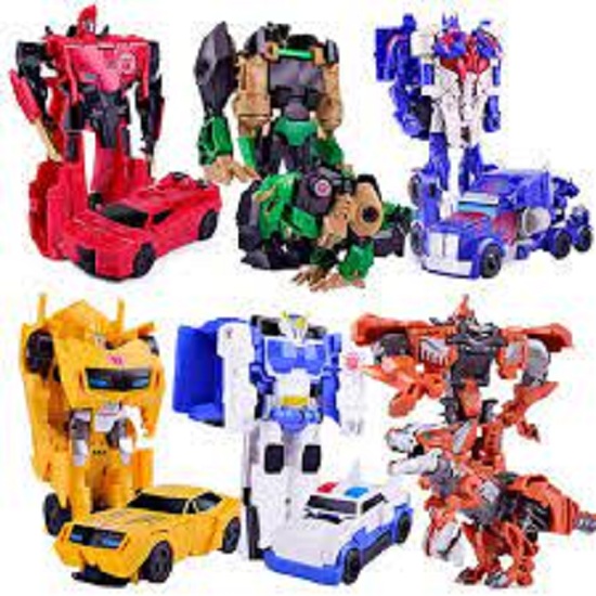 Metamorphic learning  Car Children Action Doll Toys Mini transformer random design for Education
