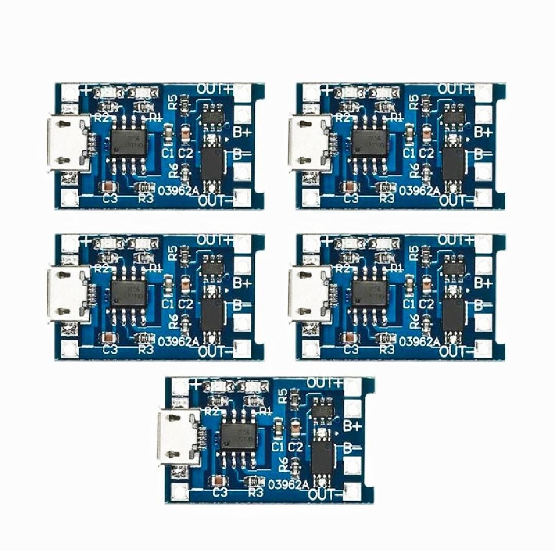 TP4056 Type-C / Micro-USB 5V 1A 18650 Lithium Battery Charger Module | Li-ion Charging Module with Dual Protection Function | Original Module