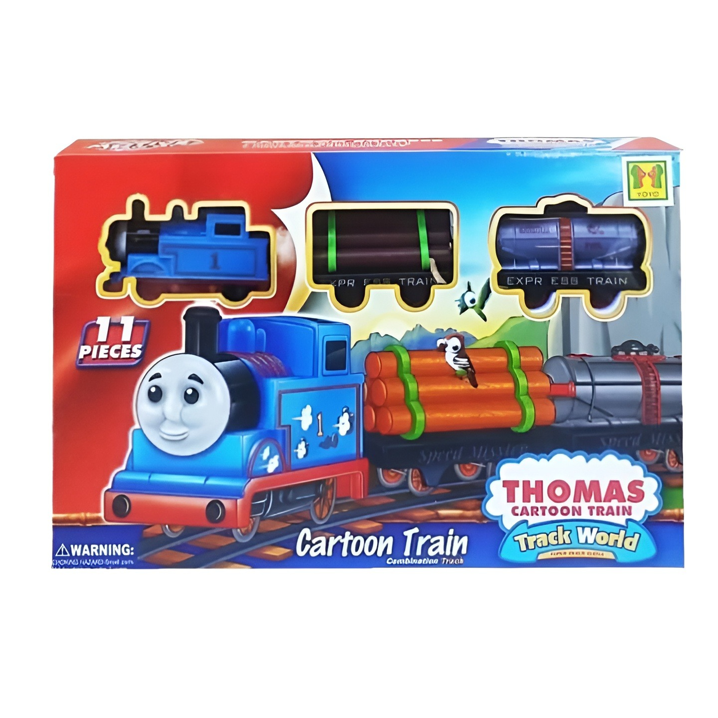 Thomas Cartoon Train - Super Track Series BATTERY OPERATED 11PCS THOMAS CARTOON TRAIN WITH TRACKS.
