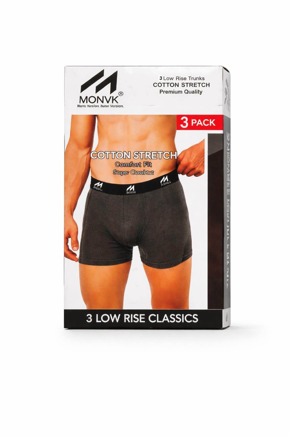 Underwear boxer men (pack of 3) with very soft and breathable premium quality materials
