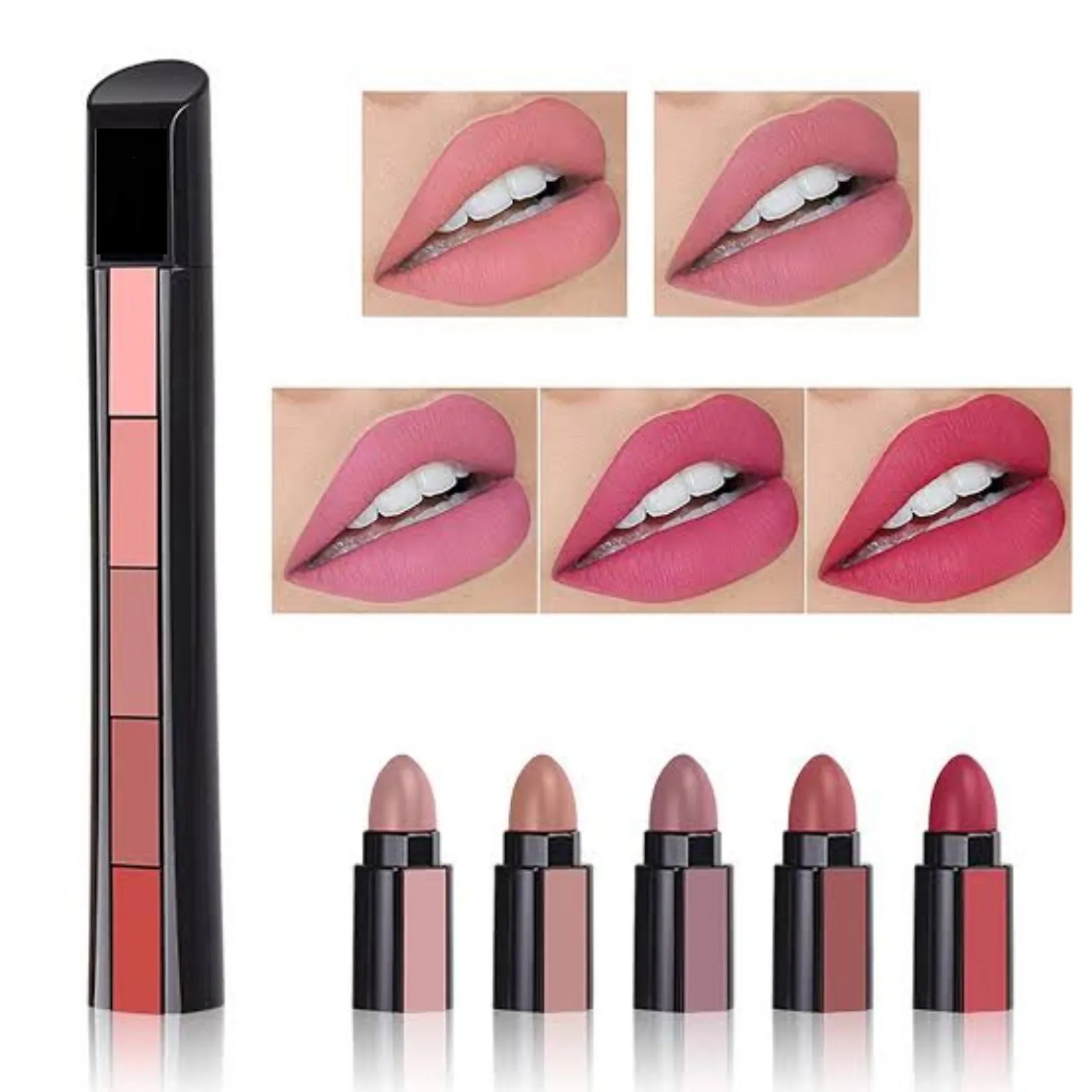 Beautious 5 in 1 lipstick - 5 steps Matte lipsticks
