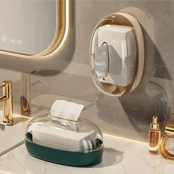 Wall Mounted Oval Tissue Box Oval Acrylic Tissue Box Holder Tissue