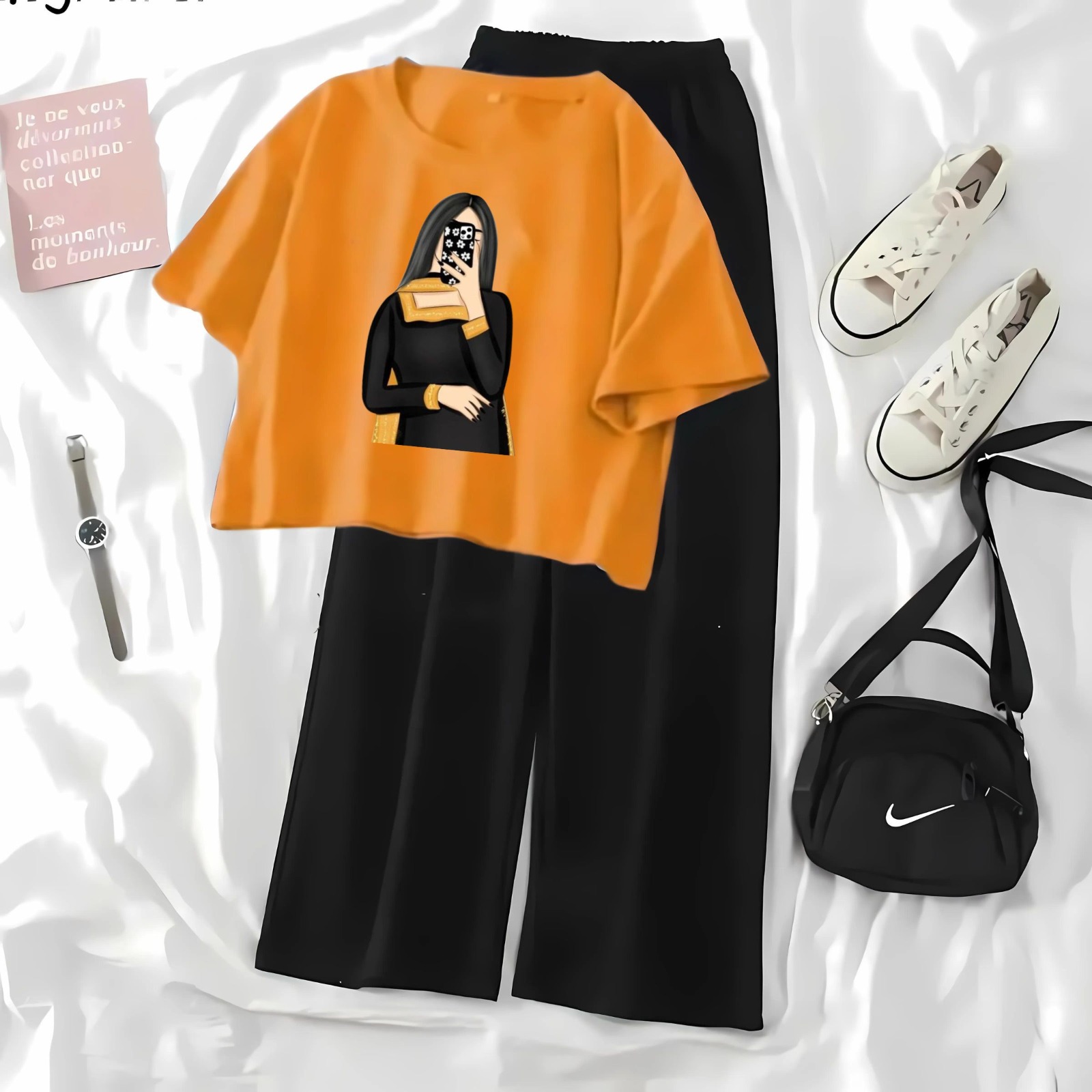 High Quality Crop Top Suits For Women and Girls Tshirts and Trouser