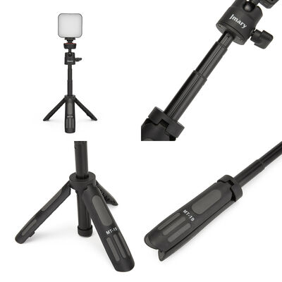 JMARY MT-19 - Table Top Mini Portable Extendable Tripod Stand for Mobile Phones and DSLR & Digital Cameras MT 19