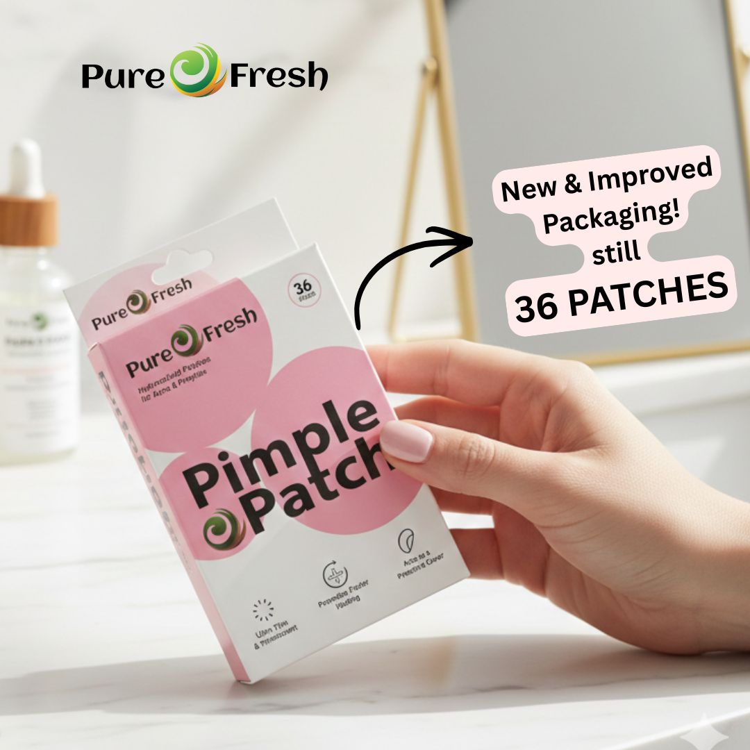 Pure O Fresh Pimple Patch | 36 Pcs Invisible Acne Pimple Patch Stickers by Pure O Fresh for Covering Blemishes