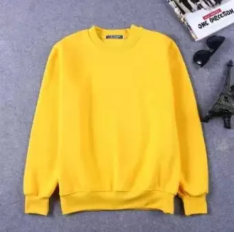 plain yellow sweatshirt