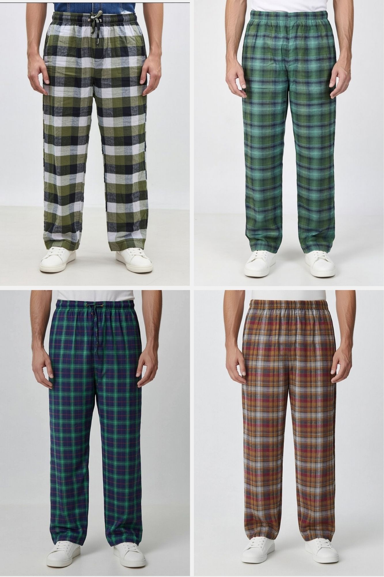 Men Checked Pajama Trousers – Comfortable Sleepwear & Home Wear Random Colour