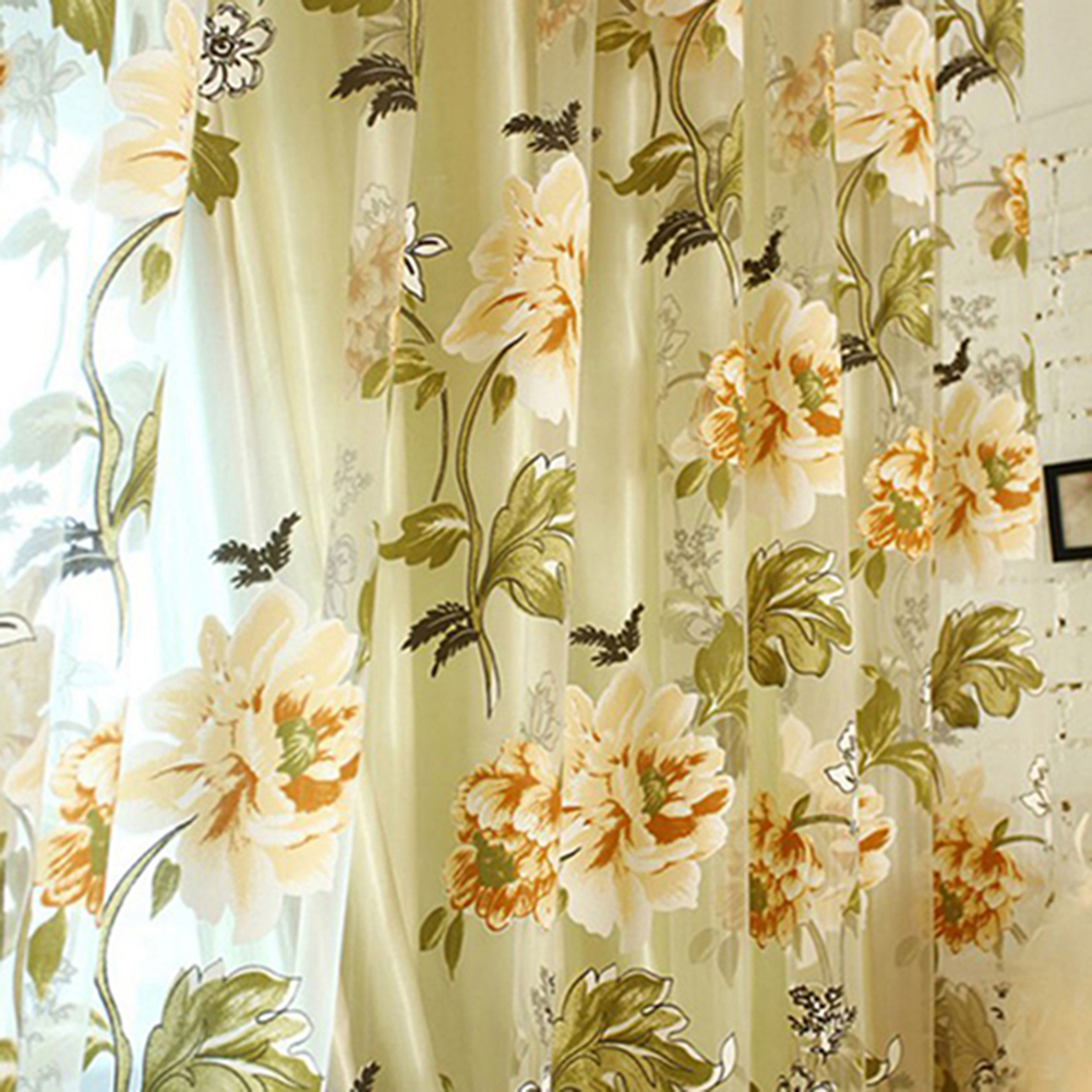 Home Textile Flower Embroidered Chinese Fabric Tulle Sheer 3D Window