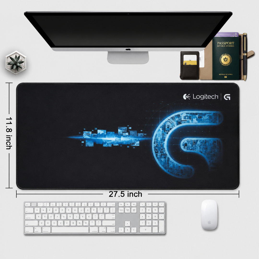 Large Gaming Mouse Pad XL Waterproof Anti-Slip Mousepad for PC Laptop, Full Desk Mat for Gamers & Office Use (Black) by Panorama
