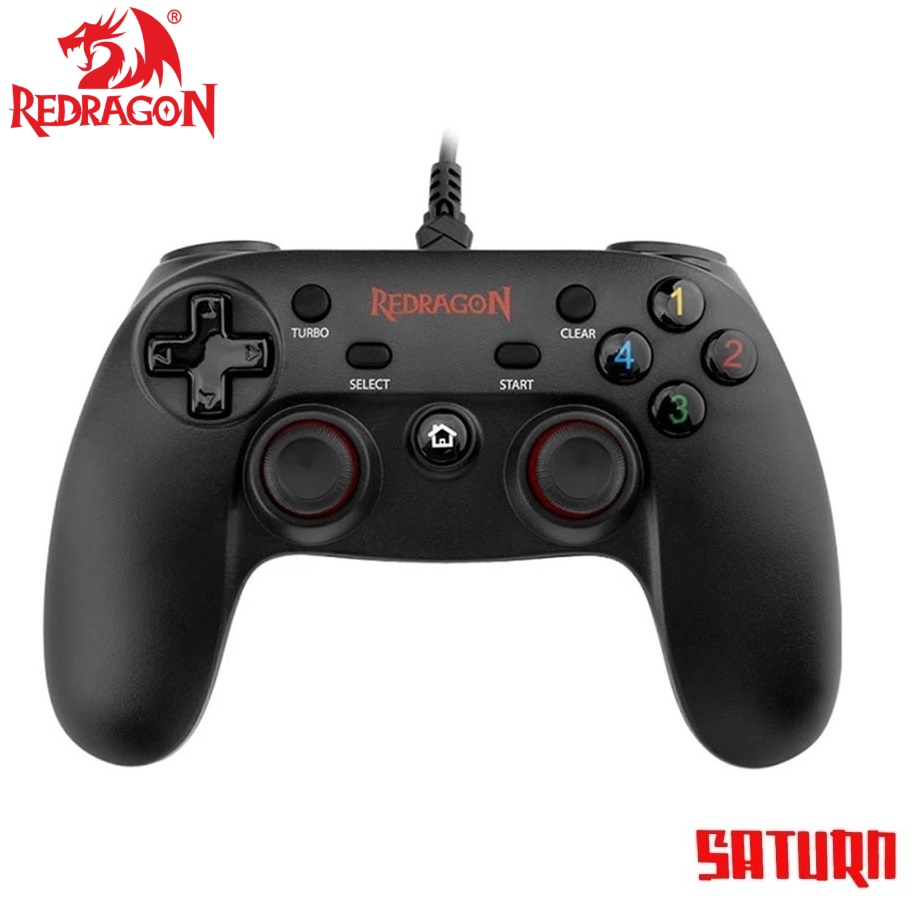 Redragon G807 Saturn Wired Gamepad, Pc Joystick With Dual Vibration For Pc, Android
