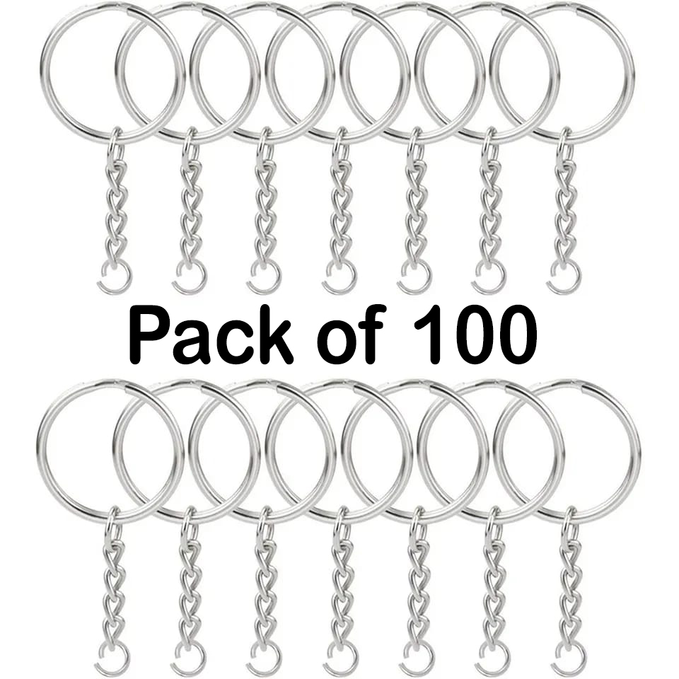 Fine Metal Alloy Key rings Key Chains With Round Split Jump Ring Keyring Keyrings for Keychain Pendants DIY Jewelry Making Accessories