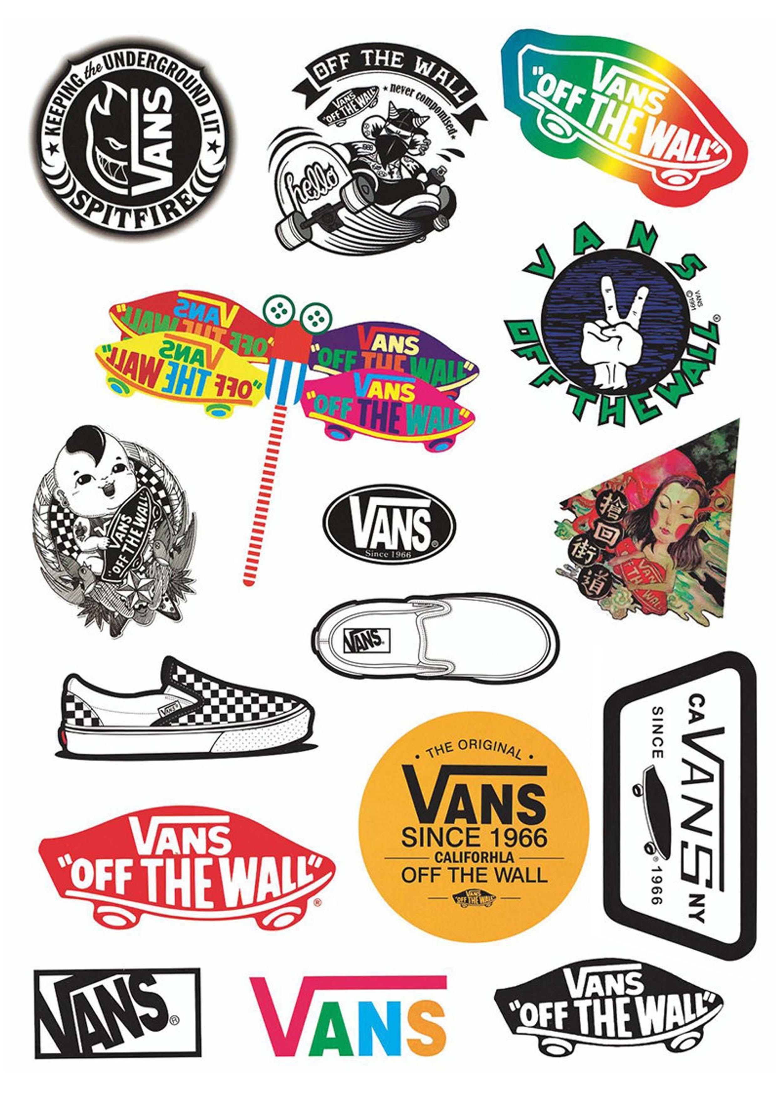 VANS Stickers for Laptop 16 Pcs Car Bike Phone Stickers price in Pakistan