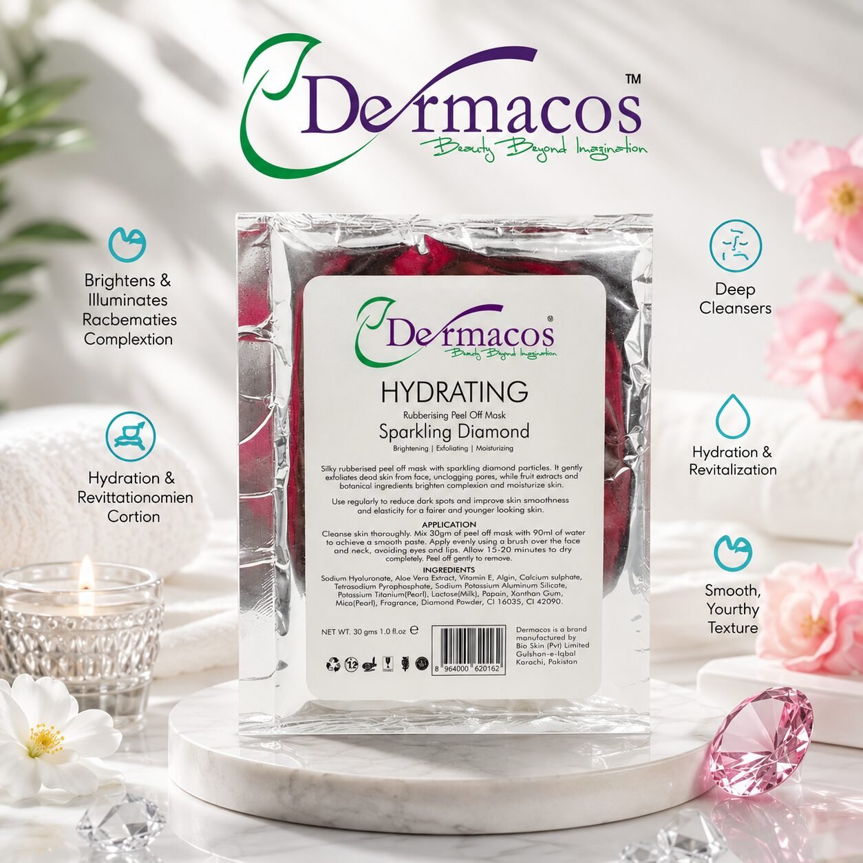Rubberizing Peel-Off Mask Sparkling Diamond (30gm) | Face Mask Care