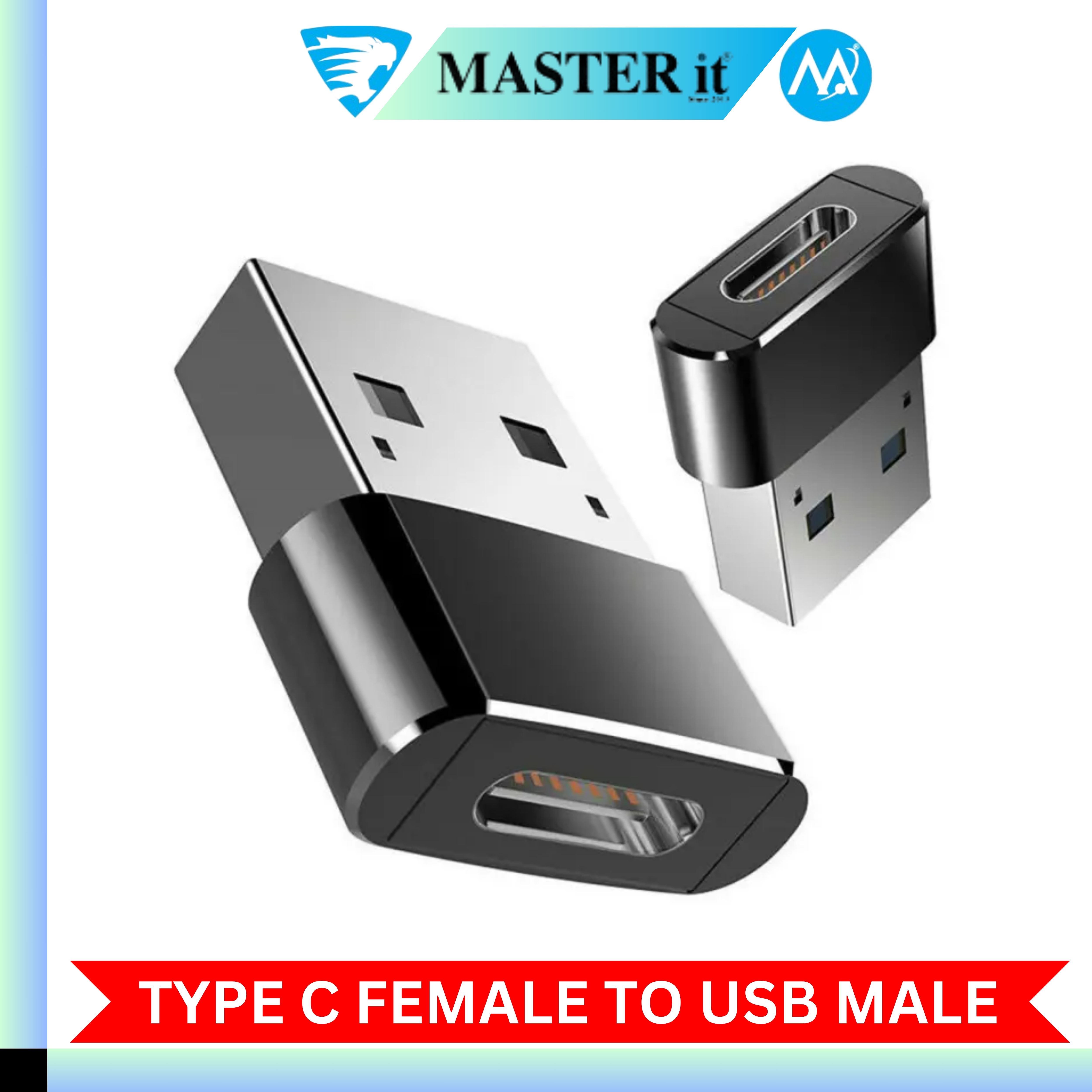 Type C to USB Converter Adapter - 2.0 OTG Connector Mini Adapter - USB C Female to USB Male Convertor - Universal Compatibility With All Type C ports