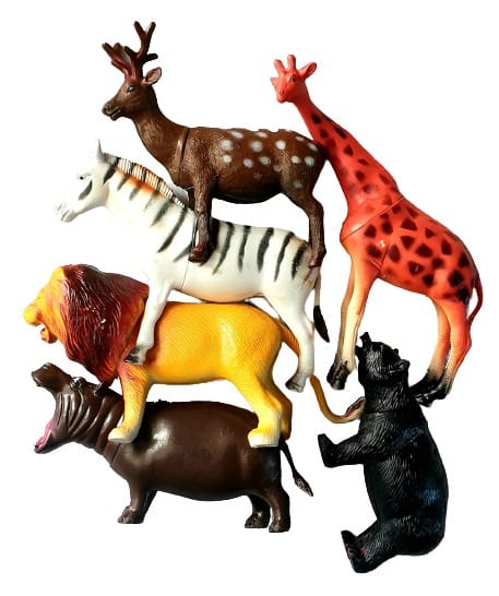 Realistic Farm Animal Toy Collection - Soft Plush Zoo Set with Cow & Goat - Perfect For Imaginative Play & Education - Durable Rubber Animal Set