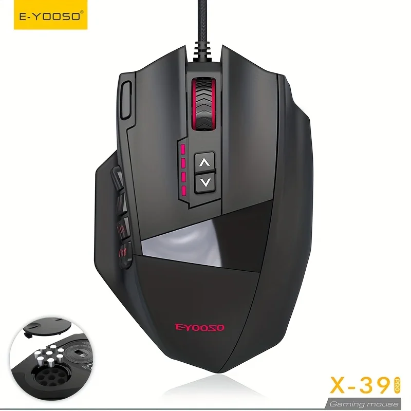 E-YOOSO X-39 Pro Wired RGB Gaming Mouse with 16400 DPI with 19 Programmable Buttons and Extra Fire Button 14 077e1b82d9824977a128abb510bb5d80