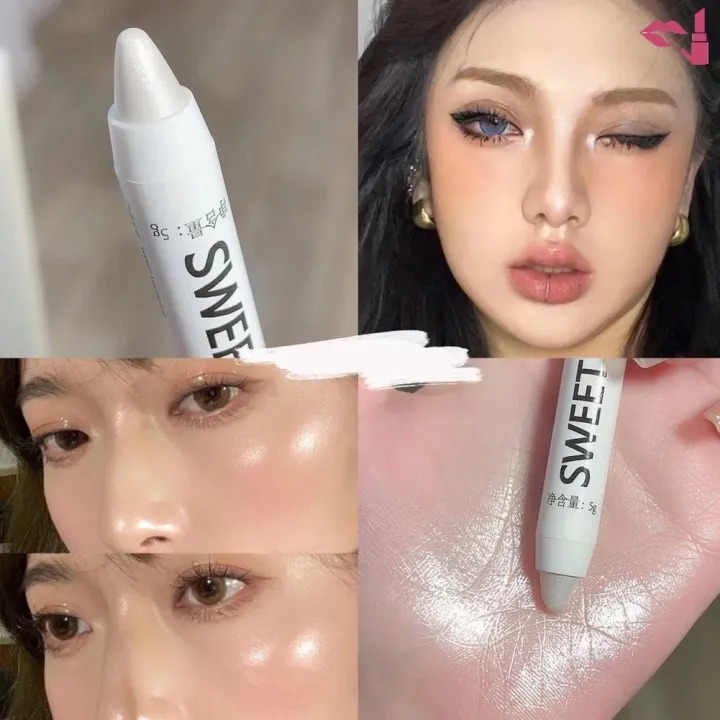 ORGINAL IMPORTED  KOREAN Silver Pearlescent Waterproof Highlighter Pen/ Novice Long Lasting Flash Lying Silkworm Eye Shadow Makeup