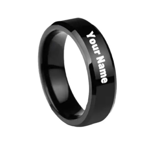 Customizers Best quality personalize High Shining ring with free name engraving without Box