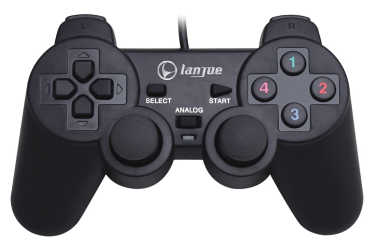 GAMING CONTROLLER JOYSTICK FOR PC - FOR GAMING PC - WIRED USB 2.0 BLACK GAME PAD