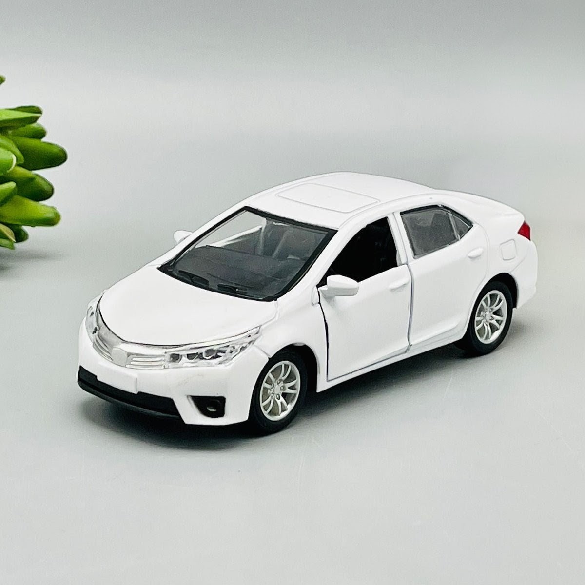 Mini Toyota Corolla Grande Diecast Collectible Car 1:36 Scale | 5 Inch Alloy Model | Pull Back, Lights & Opening Doors