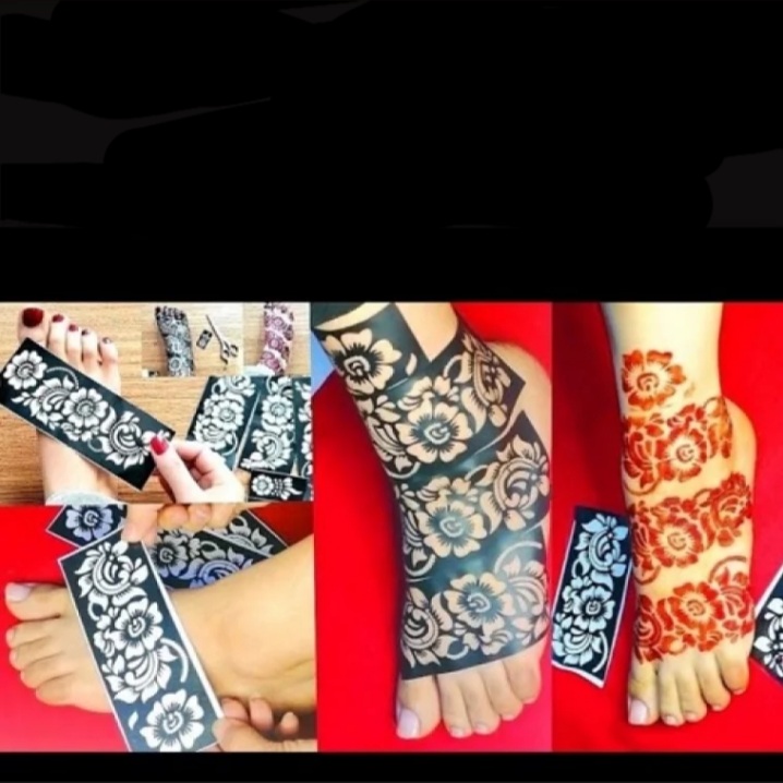 INDIA/ARABIC HENNA TEMPORARY Tattoo Stencils Hand Mehndi Stencils UK £4.99  - PicClick UK