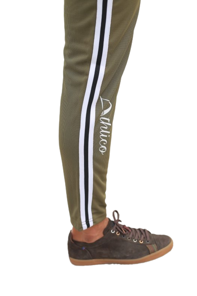 Athico Casual Full-Length Jogger Pants with Branded Drawstring and Square Hem Design