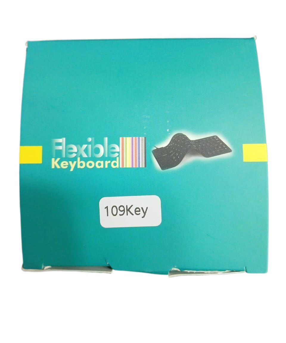 109 Keys Portable Foldable Wired USB Silicone Waterproof Keyboard for Laptop/Computers