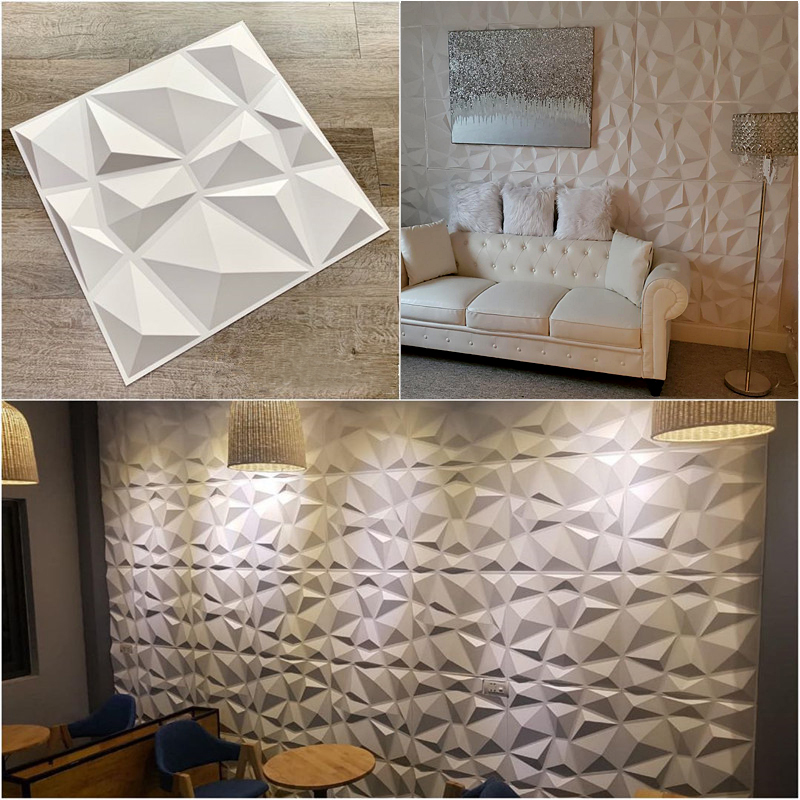 30x30cm 3D threedimensional 3D tile panel mold plaster 3D wall stickers living room wallpaper