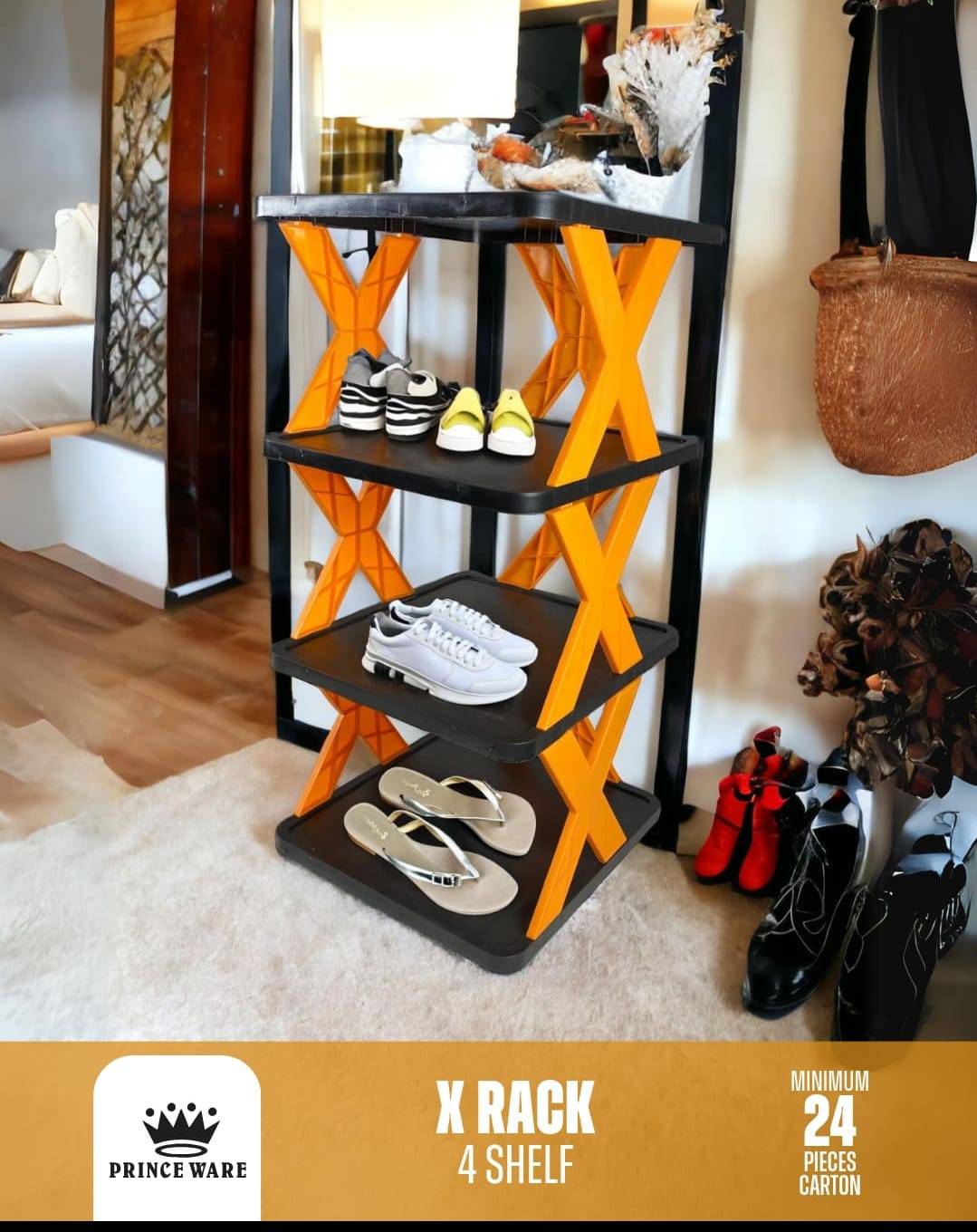 shoe rack , easy to assemble shoe rack, stackable shoe rack Daraz.pk