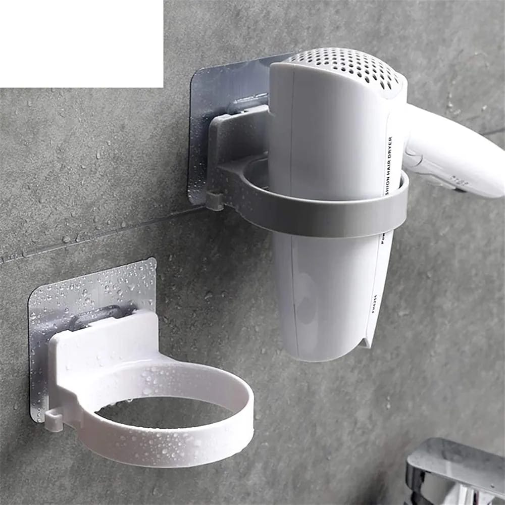 Hair Dryer Bracket Storage Rack Grey