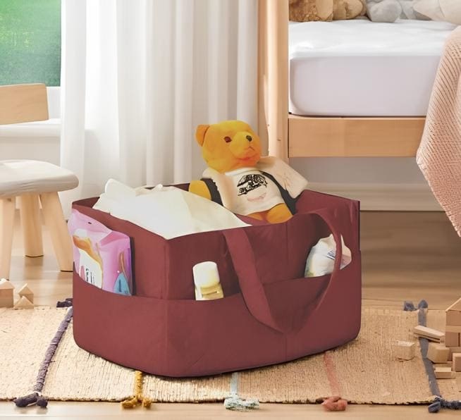 Baby Diaper Caddy Organizer, Foldable Storage Bag with 1 storage bag free