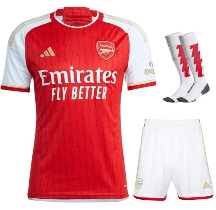 Arsenal T-Shirt and Shorts Football Kit new design 2024/2025
