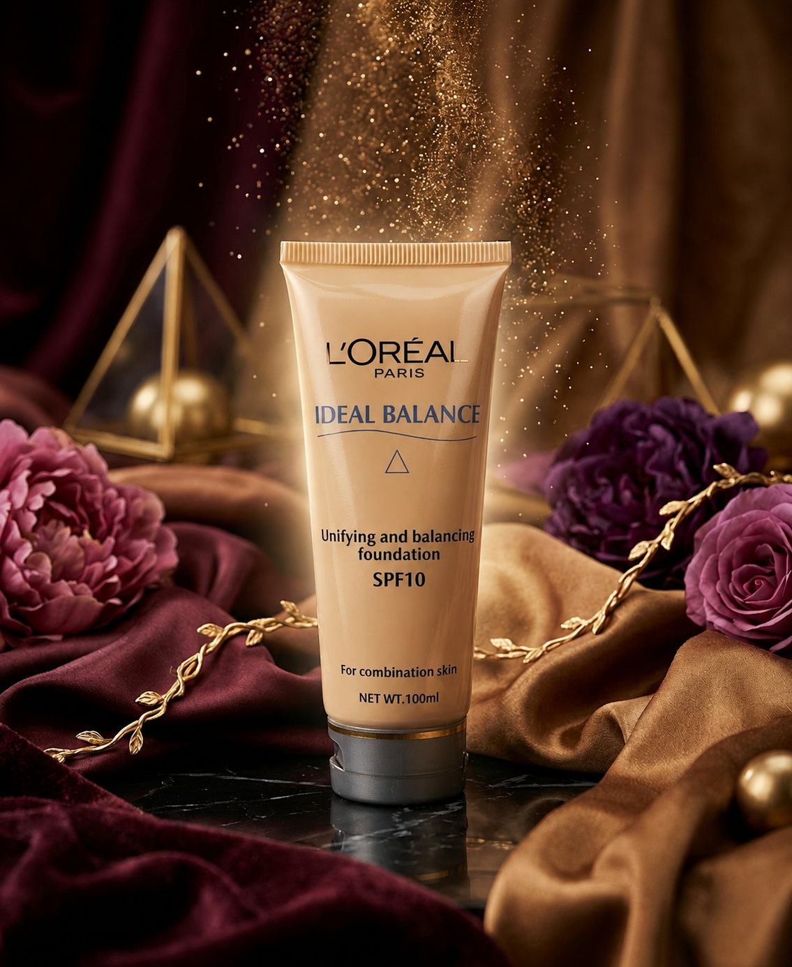 L'Oréal Paris Ideal Balance Foundation - Unifying and Balancing Liquid Foundation for Combination Skin - SPF 10 Face Makeup (100ml)