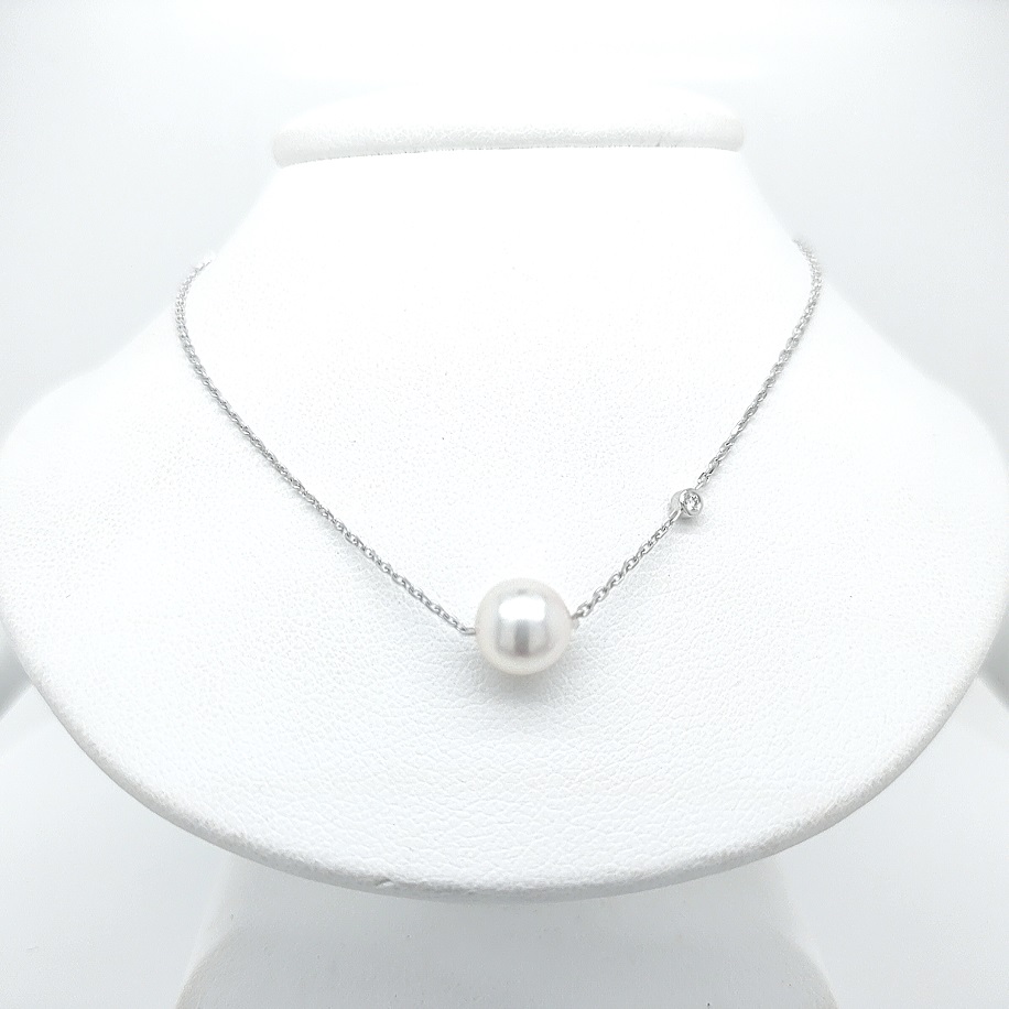 Sterling Silver Pearl Necklace for Girls Women