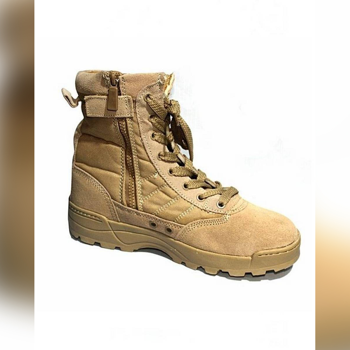 Long Zipper Army Delta Shoes