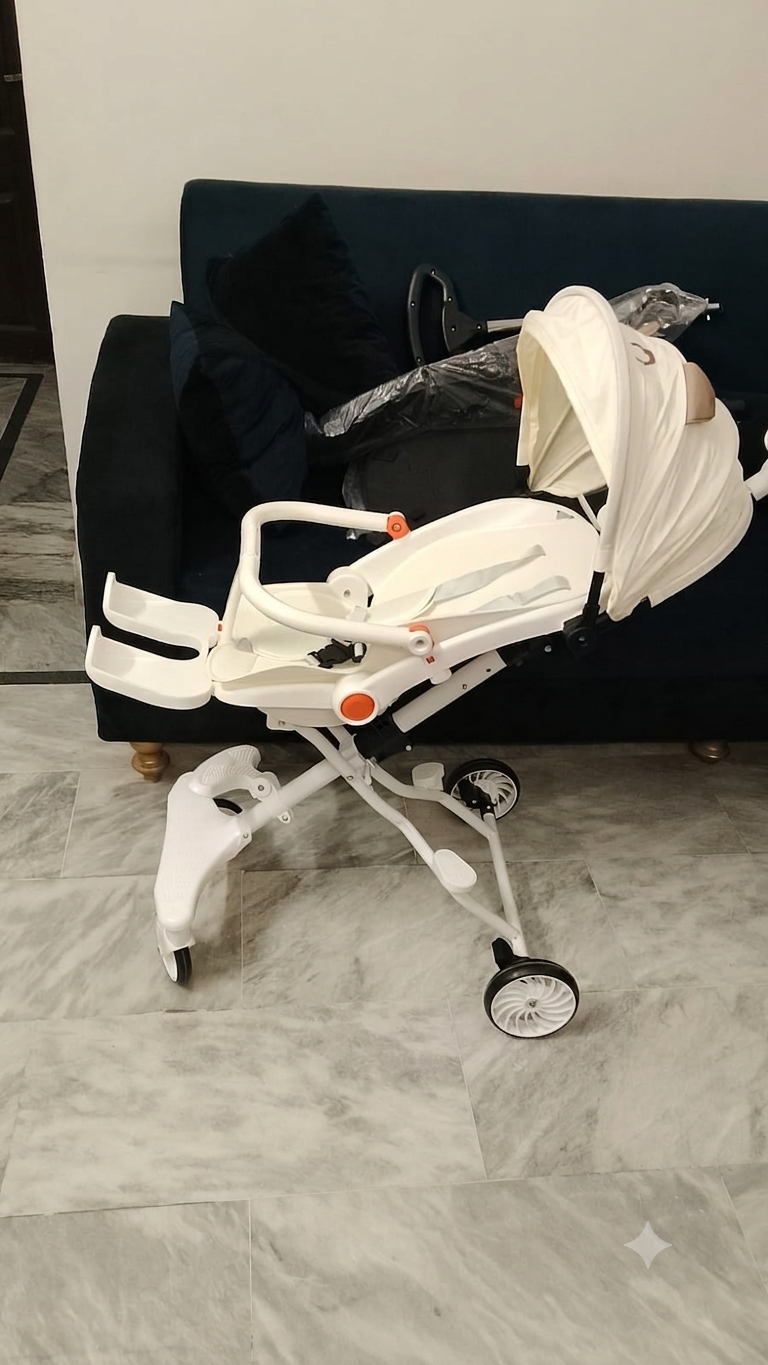 Baby Stroller, Foldable Four-Wheeled Child Stroller, Lightly and Easily Foldable Child Stroller, Suitable For 1-5 Years Old