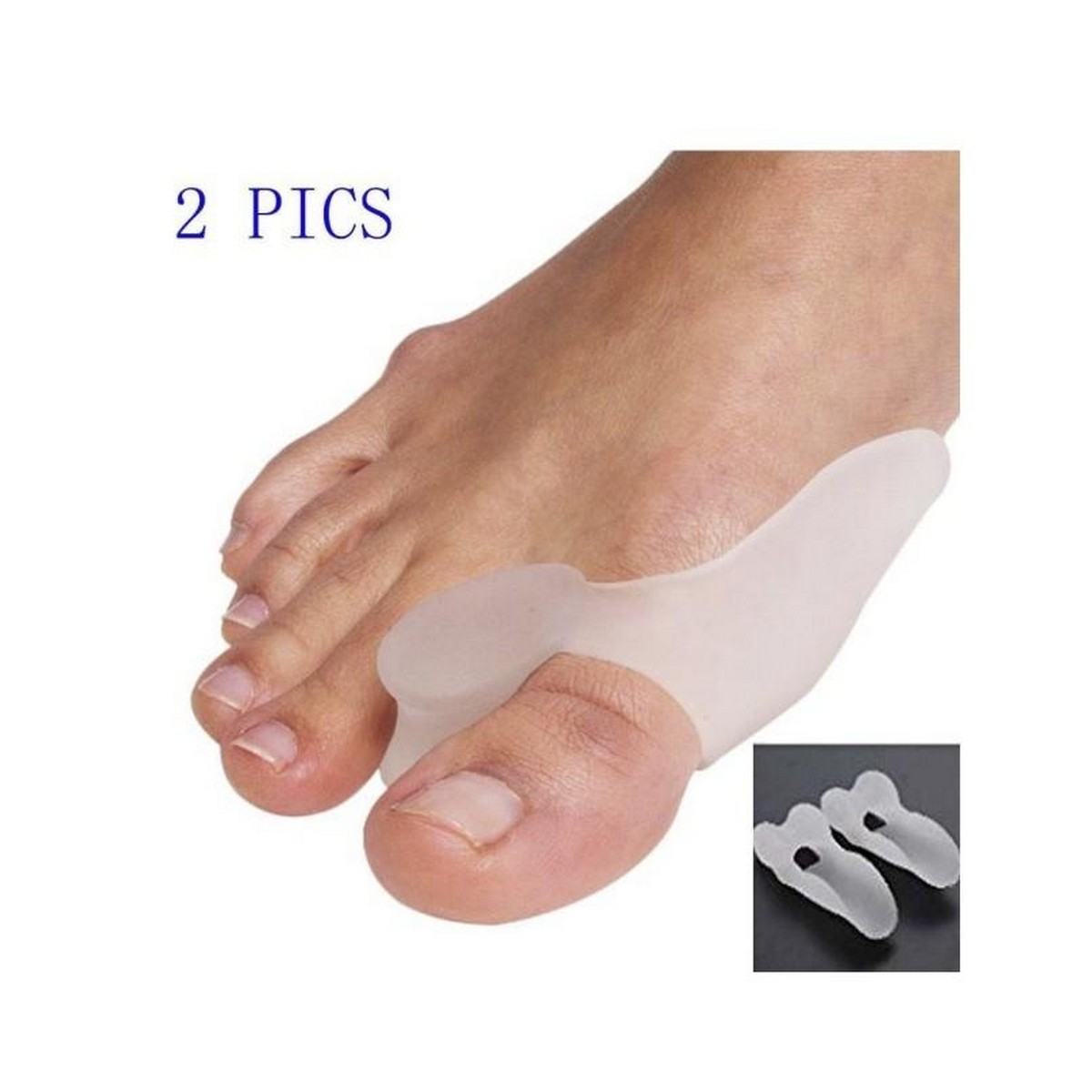 Pair Varus Toe Separators Foot Straightener Corrector Alignment Pain