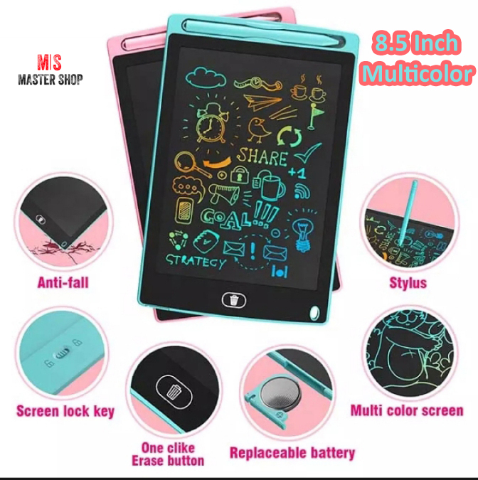 Hot Selling LCD Writing Tablet/Pad for Kids,6.5 inch,  8.5 inch, 10 inch, 12 inch Kids Doodle & Scribble Boards with Protect Cover, Educational Toys, Erasable E-Writer Digital Drawing Board Toddler Toys Kids Drawing Pad Best Gift for Kids-Multi-color