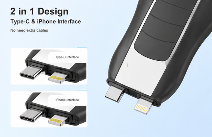 2 in 1 Keychain Portable Key chain Power Bank Emergency Charging Treasure Wireless Portable Charger and power bank