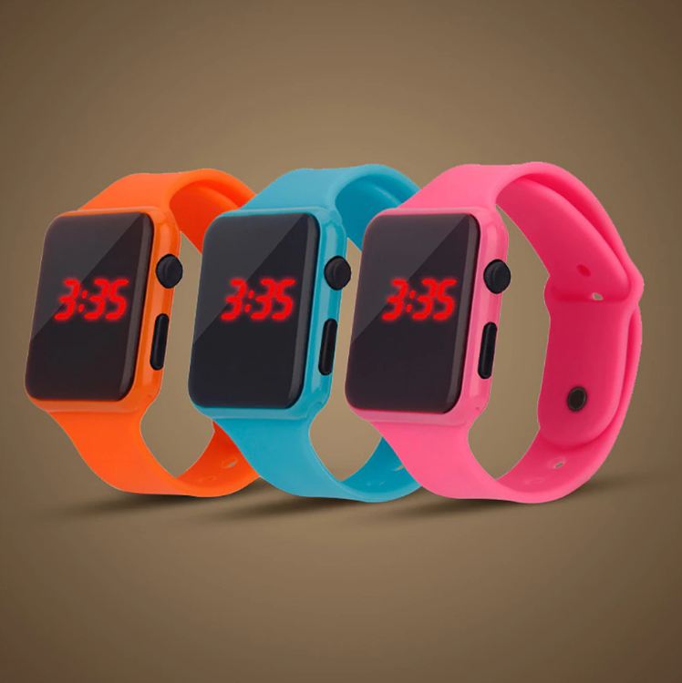 Black Digital Square Wrist Watch LED Display For boys/Men - Man Watches