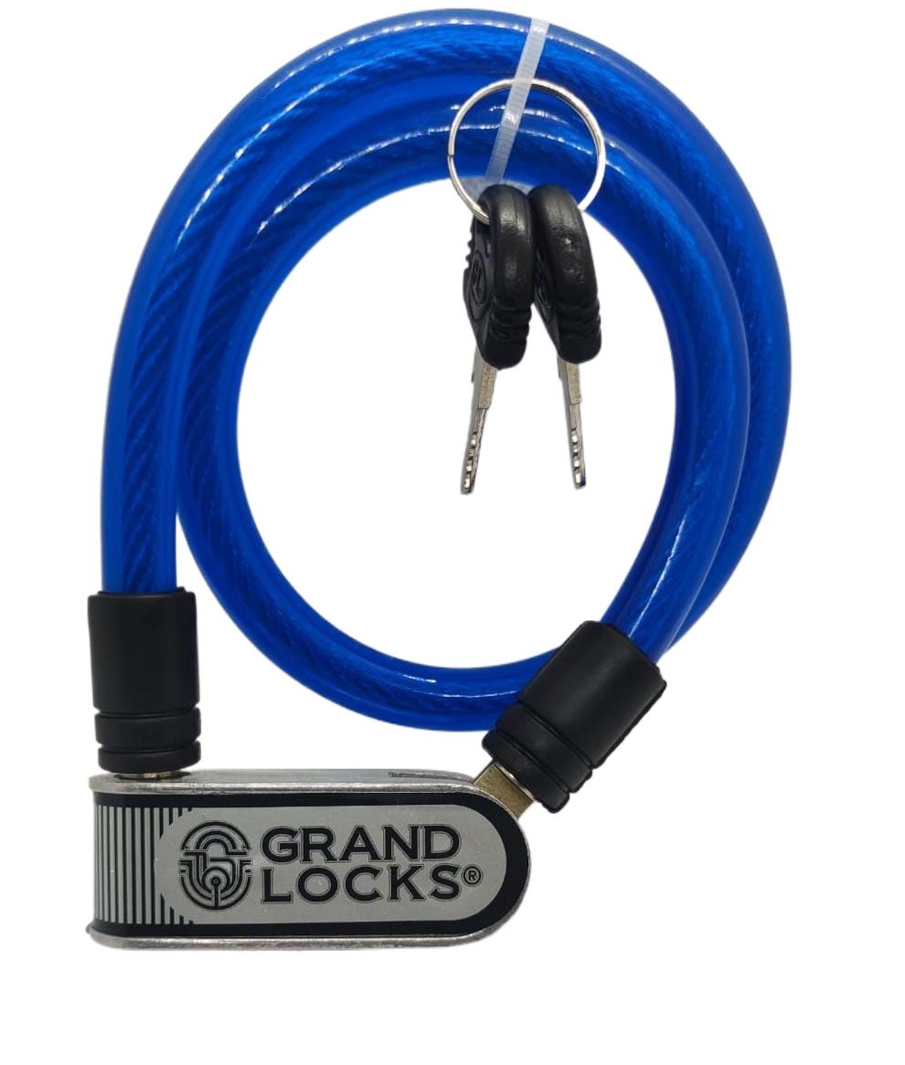 Grand Locks Wire Lock Heavy Duty for Safety wirelock Steel Wire inside For Motorcycle, Bike, Kitchen, Garage