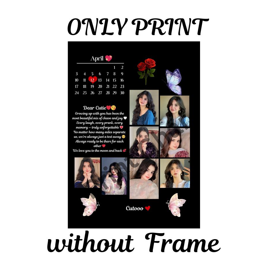 Bestie Bliss Birthday Frame – Custom Photo Collage & Sweet Messages