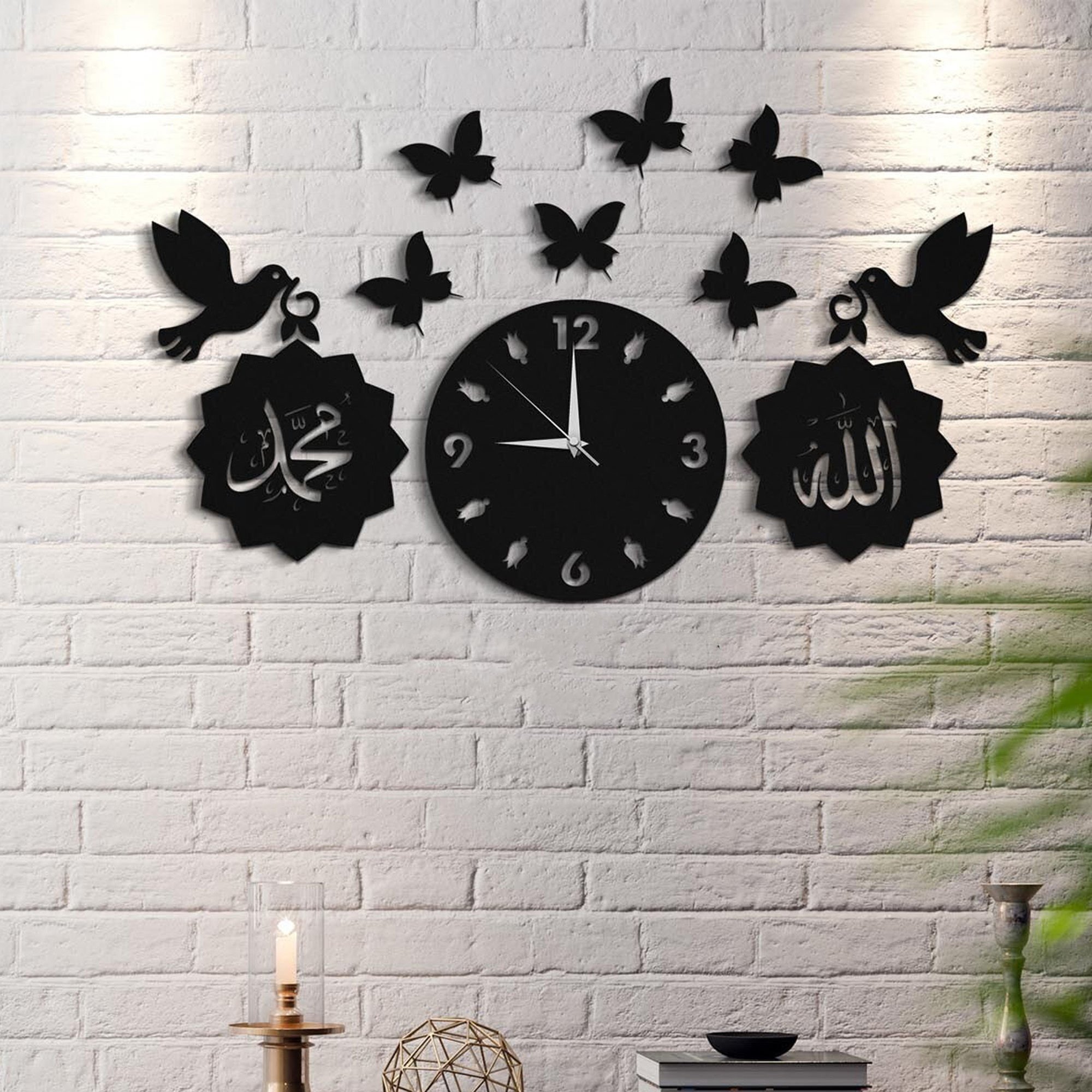 Mister Traders Brand 3D Wooden Wall Clock Clock I Clock Wall I Clock