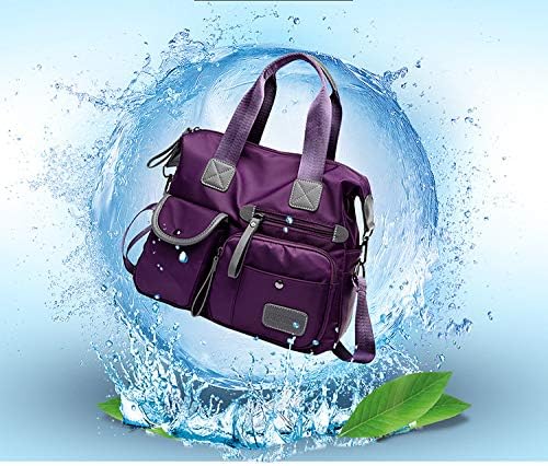 Women's Oxford Cloth Shoulder Bag – Waterproof Nylon (Purple)