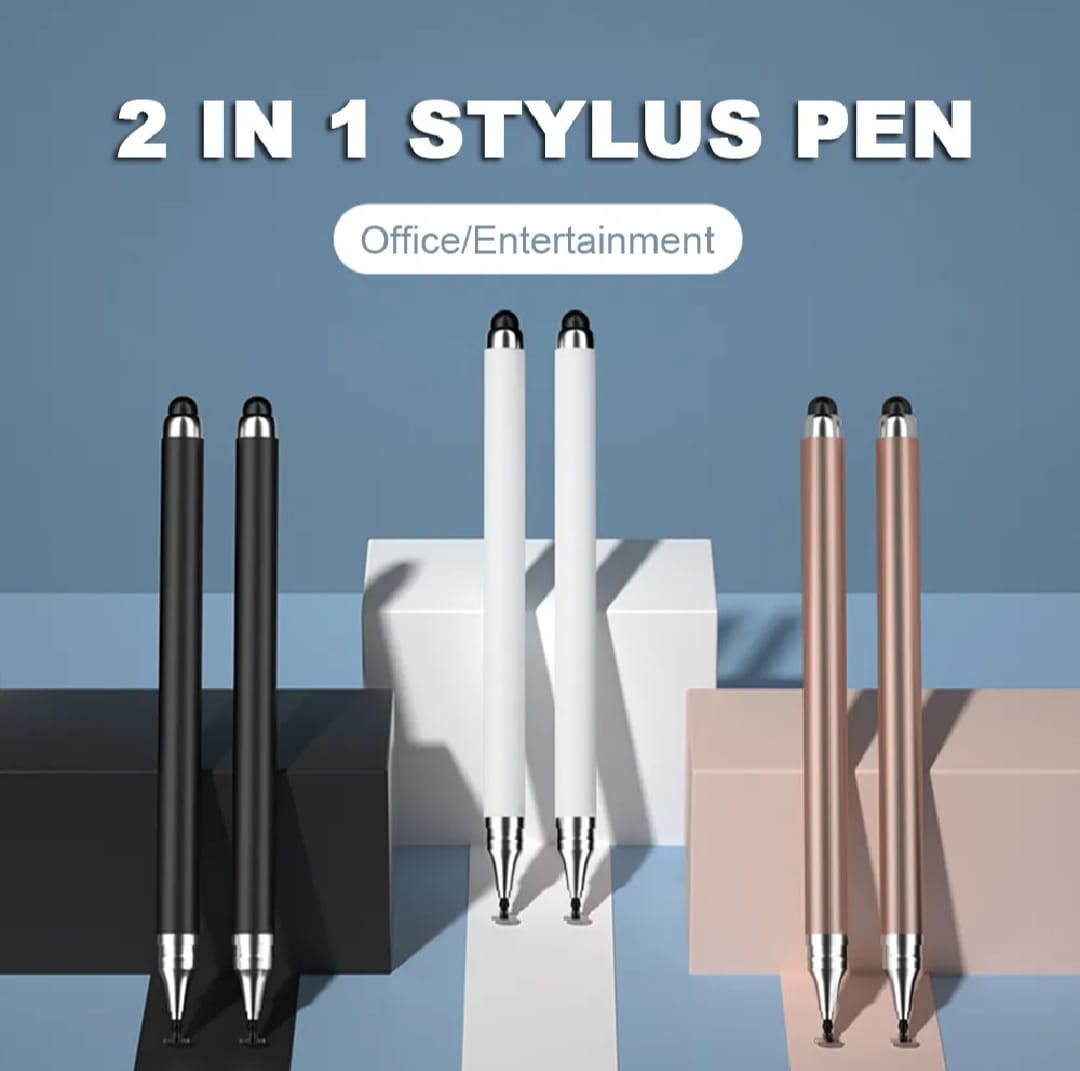 2 In 1 Stylus Pen For Cellphone Tablet Capacitive Touch Pencil For Smart Phone Layor| 2 in 1 Universal Stylus Pen for Tablet Mobile Phone Pad Screen Podazz Double-headed Silicone Disc Drawing Tablet Phone Capacitor Pen