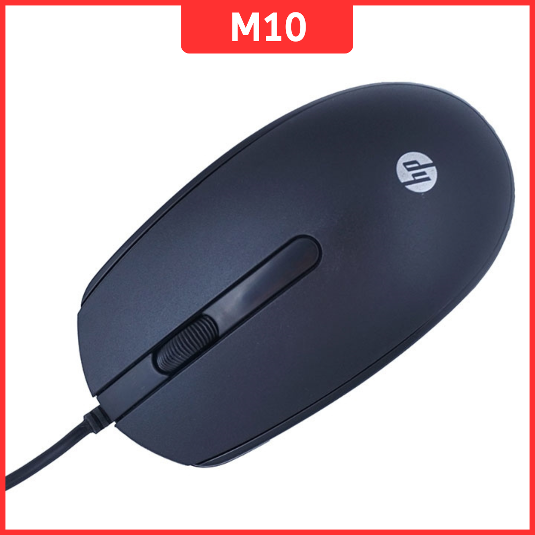 HP M10 Wired Mouse, Basic, Ergonomic, Minimalist and Affordable, Wired Mouse Comfortable, Ergo Track, USB Wired Optical Mouse for PC, Laptop, Minecraft, Mobile Pubg, Free Fire | High Quality