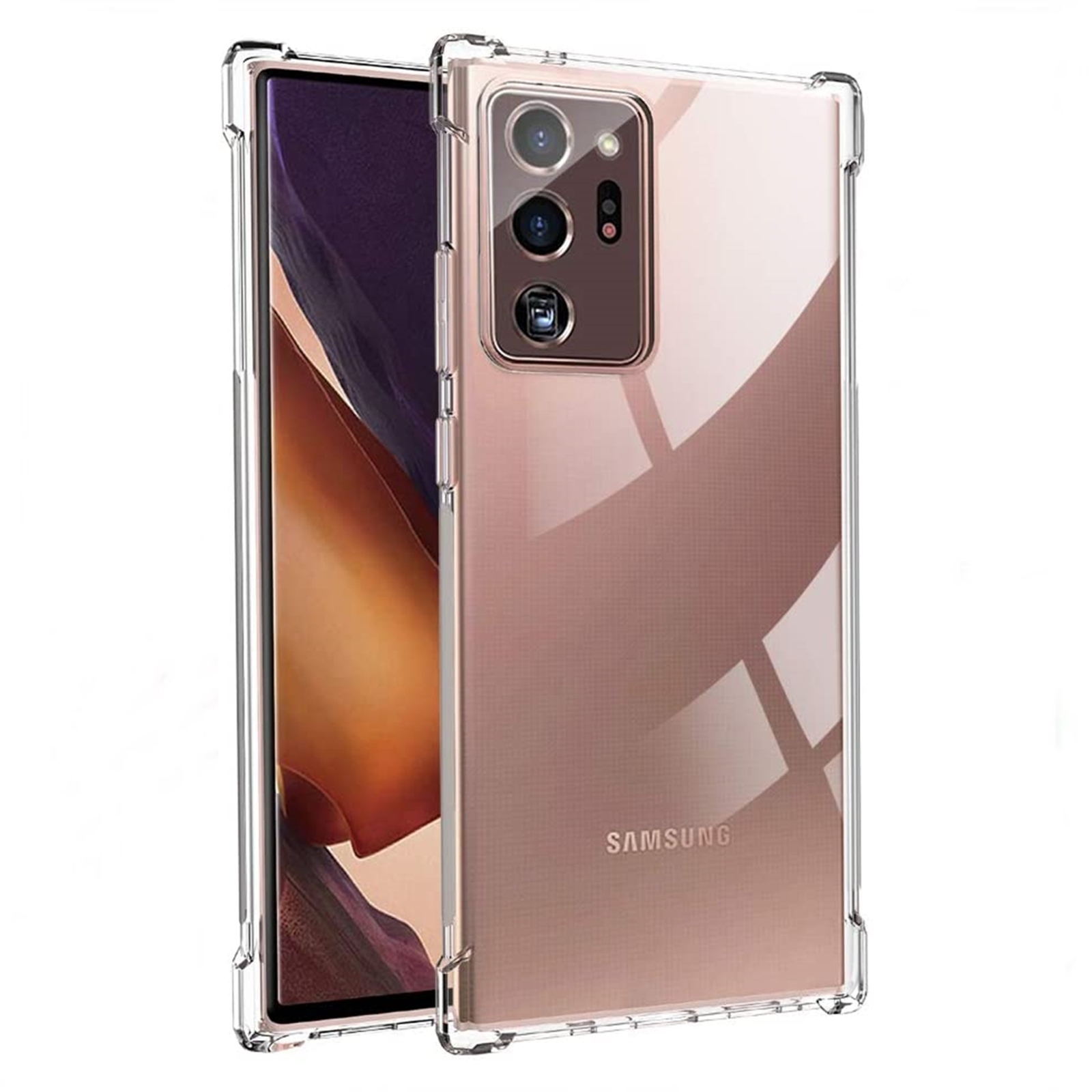 Samsung Galaxy Note 20 Ultra Clear Back Cover Shockproof Soft TPU Case with Camera and Corner Protection