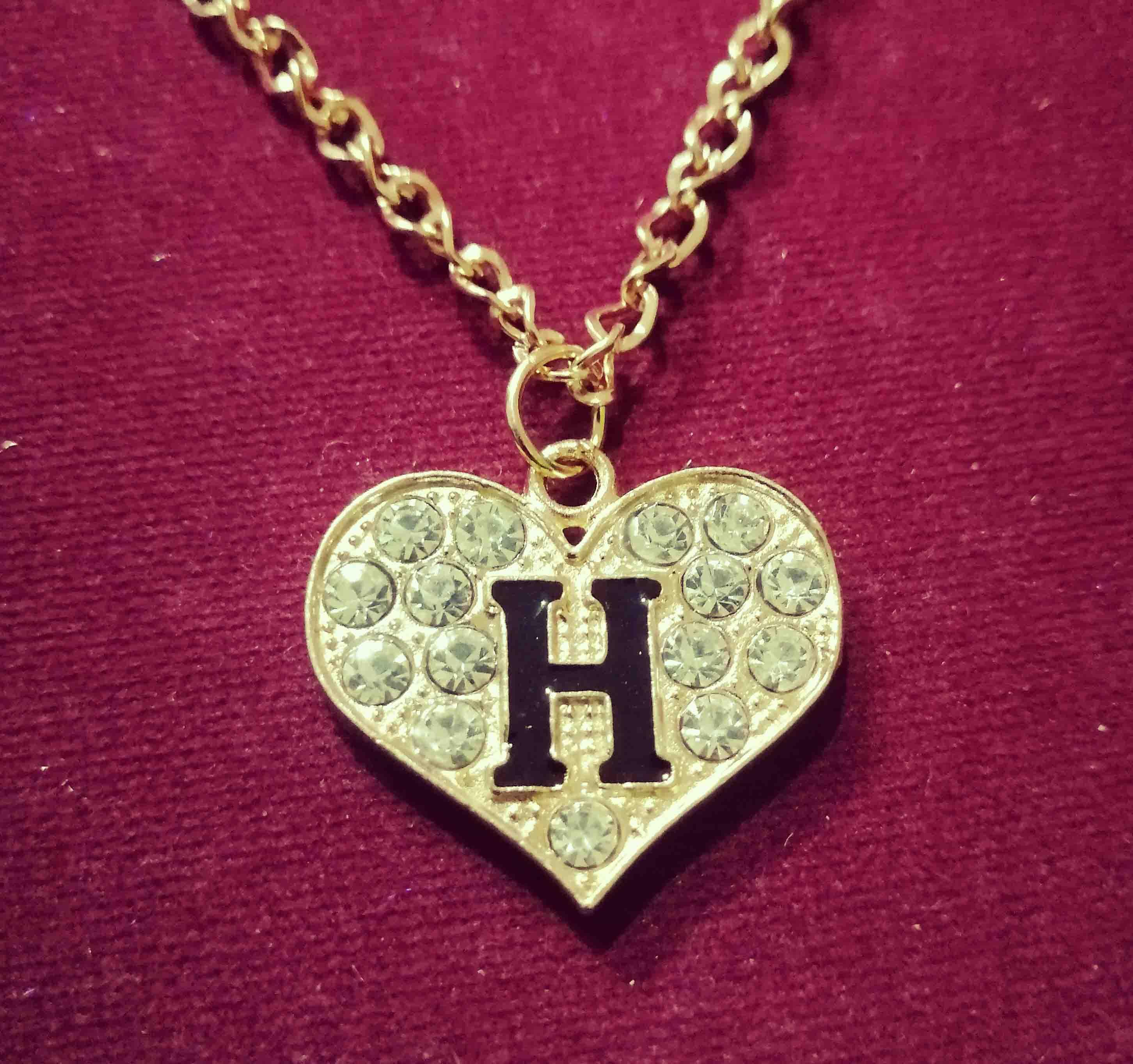 H Letter Pendant Locket Golden Plated 